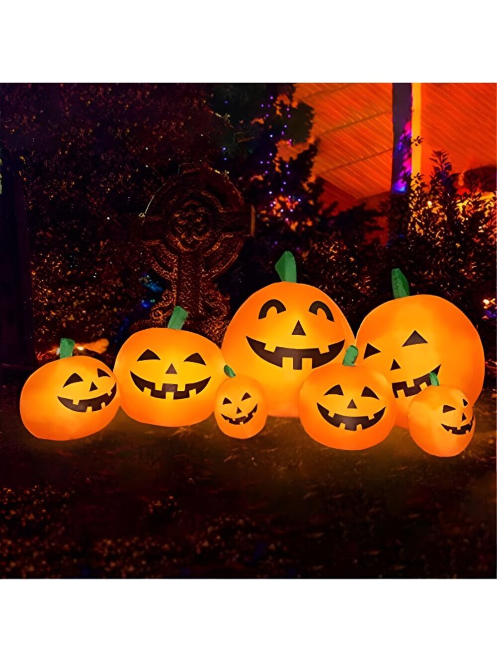7.5 FT Inflatable Pumpkin Halloween Decorations, Halloween Blow Up Yard